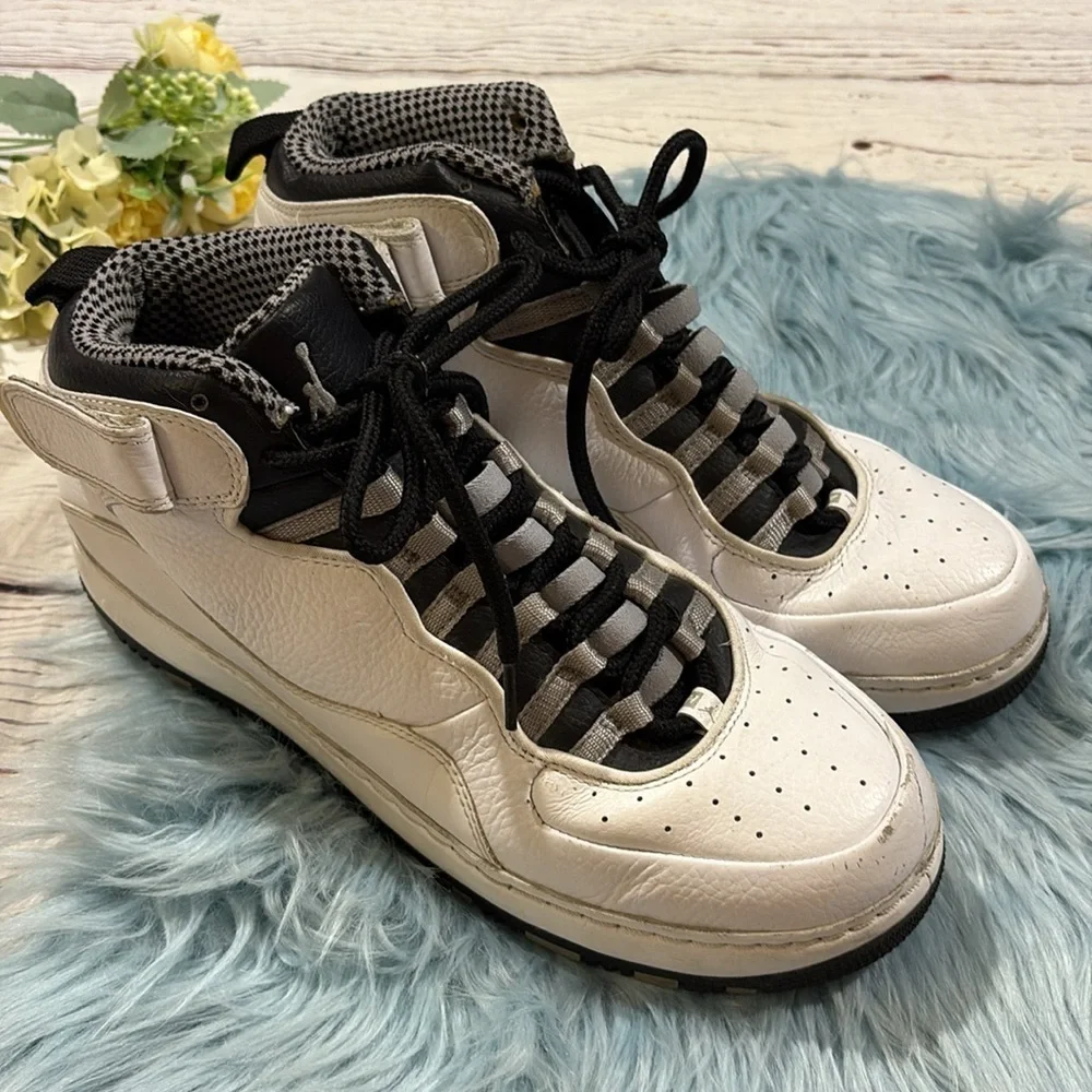 Jordan Fusion 10 Cement 2010 Lace Up White Basketball Sneakers